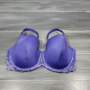 Wacoal‎ Embrace Contour Bra Lace Underwire T Shirt Bra Style 853191 38DDD Purple